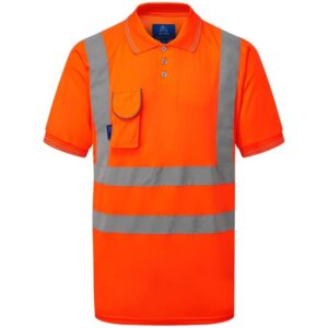 Bodyguard Workwear Hi Viz Rail S/S Polo Shirt