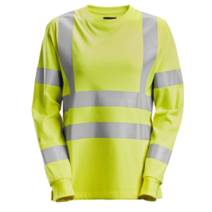 Snickers ProtecWork Women's Long Sleeve T-shirt Hi-Vis Class 3