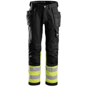 Snickers Hi-Vis Holster Pockets Cotton Trousers