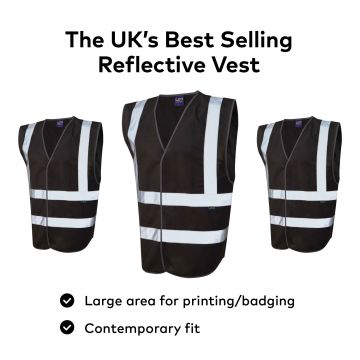 Leo Workwear Pilton Single Colour Hi-Vis Vest - Image 2