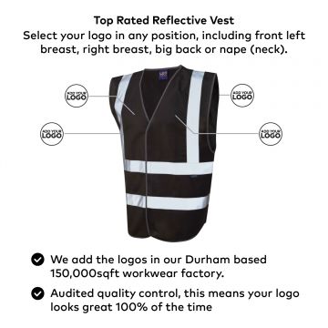 Leo Workwear Pilton Single Colour Hi-Vis Vest - Image 4