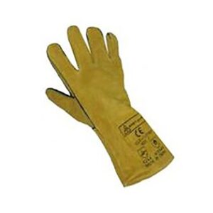 KeepSAFE Gauntlet Welder Yellow/Black Reinforce Palm GLO15YRP 304065