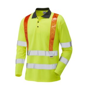 Leo Workwear Bickleton Ecoviz Sleeved Polo Shirt