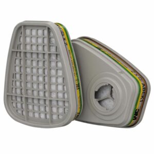 3M 6059 Respirator 6000 Series Gas&Vapour Abek1 Filters Pk 2