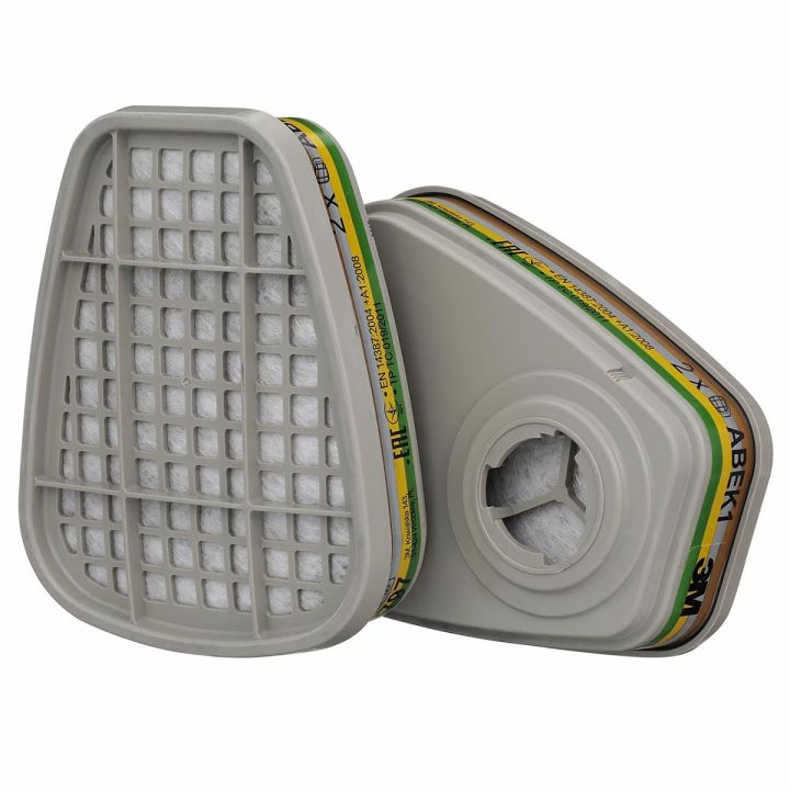 3M 6059 Respirator 6000 Series Gas&Vapour Abek1 Filters Pk 2