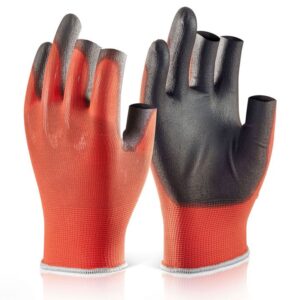 Beeswift PU Coated 3 Fingerless Glove (Box of 10)