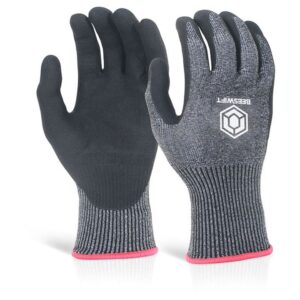 Beeswift Micro Foam Nitrile Cut D Lge POS
