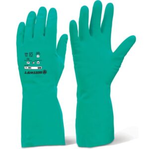 Beeswift Nitrile Gauntlet Flocked Lined