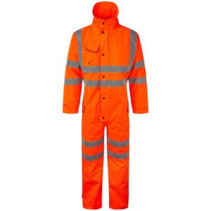Bodyguard Workwear Vapourking Hi-Vis Storm Coverall Inc. Zip-Out Thermal Liner - Rail Compliant