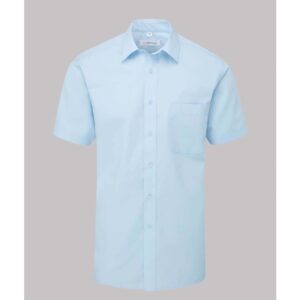 Disley Larne Classic-Collar Short-Sleeve Cotton-Rich Shirt