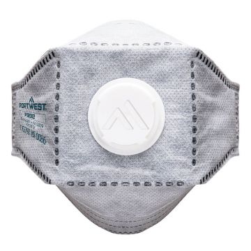 Portwest EAGLE FFP3 Valved Carbon Fold Flat Respirator (Pack of 10)