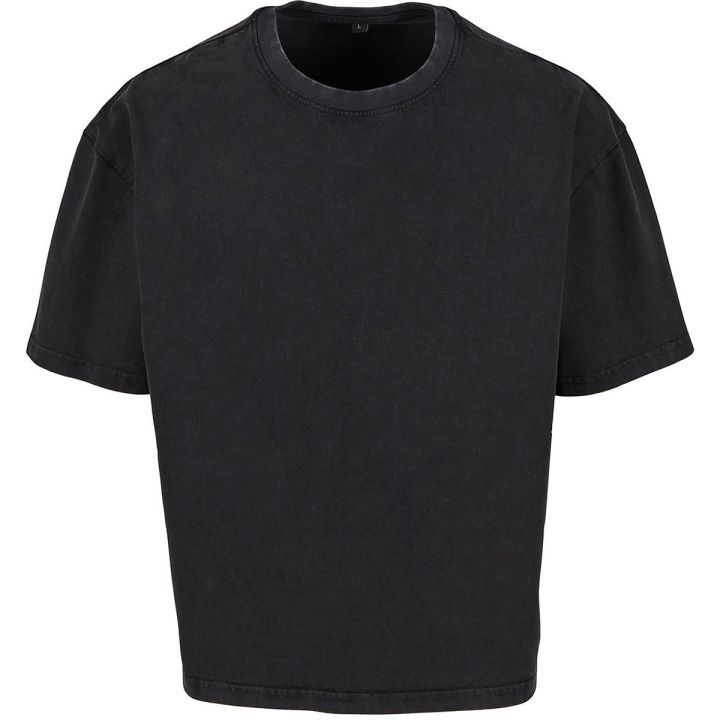 Build Your Brand Vintage Cropped Heavy Oversized Tee