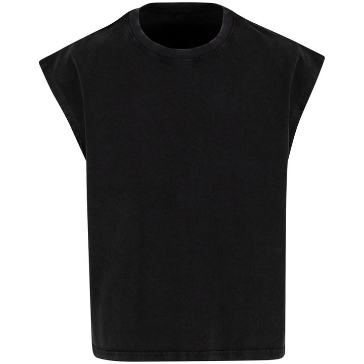 Build Your Brand Vintage Cropped Heavy Sleeveless Tee