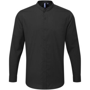 Premier Banded Collar Grandad Long Sleeve Shirt