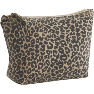 Westford Mill Leopard Print Canvas Accessory Bag