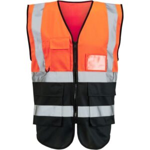 Supertouch Hi Vis Two-Tone Multi Pockets Executive Vest