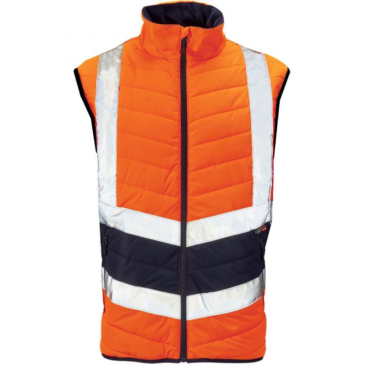 Supertouch Hi Vis Orange 2 Tone Puffer Bodywarmer
