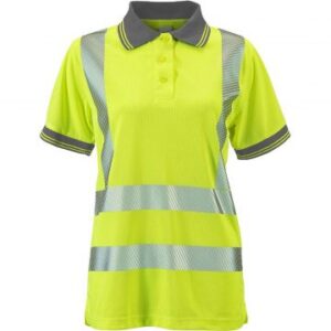 Supertouch Ladies Hi Vis Yellow Savannah Birds Eye Polo