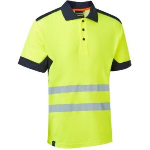 Supertouch Hi Vis System Eco Two Tone Yellow CottonCool Short Sleeve Polo