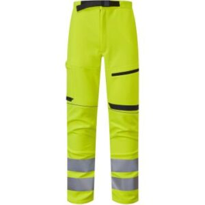 Supertouch Hi Vis System Eco Two Tone Stretch Softshell Yellow Trouser