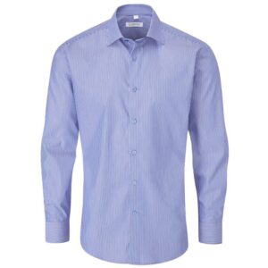 Disley Trillick Business Stripe Long Sleeve Shirt With Semi Cutaway Collar