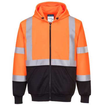 Portwest Hi-Vis 2-Tone Zipped Hoodie