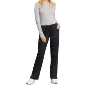 Cherokee Ladies Revolution Tech Mid Rise Straight Leg Drawstring Pant