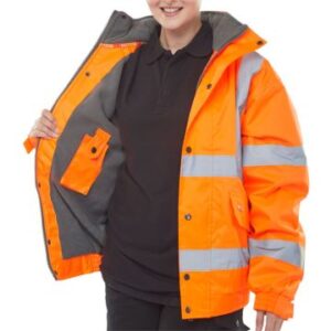Beeswift High Visibility Fleece Lined Bomber Jacket