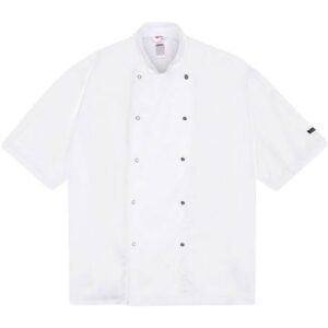 Dennys White Short Sleeve Chef's Jacket