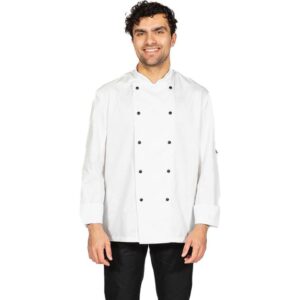 Dennys Dennys White Short Sleeve Chef's Jacket
