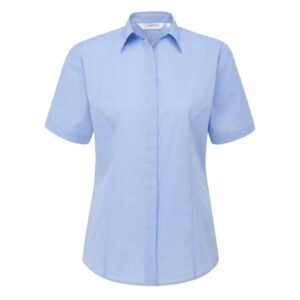 Disley Edie Women's End On End Classic Short Sleeve Blouse