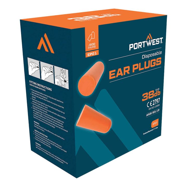 Portwest Ear Plug Dispenser Refill Pack (500 pairs )