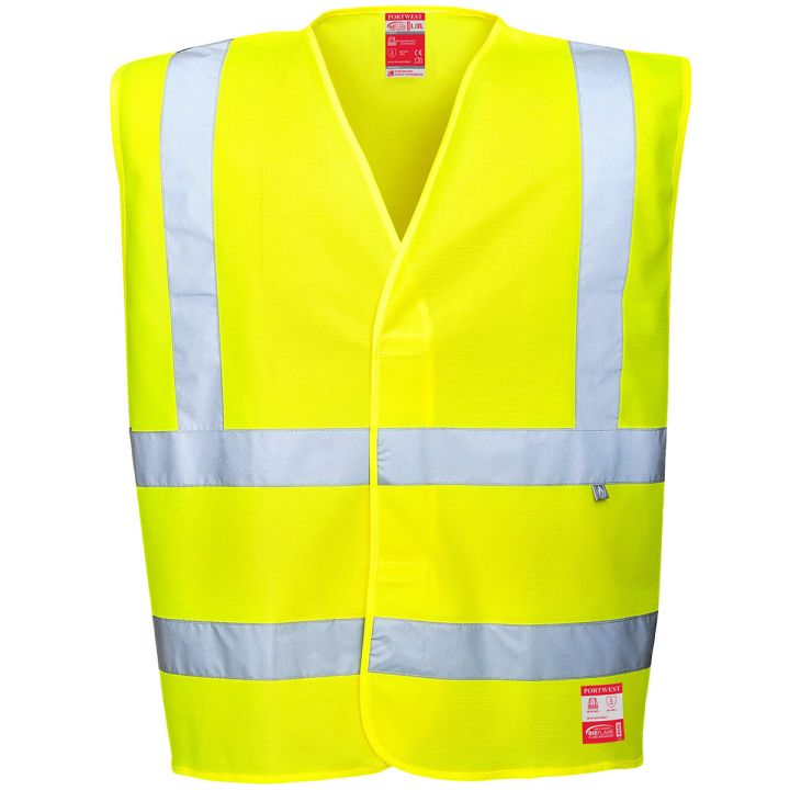 Portwest Hi-Vis Anti Static Vest - Flame Resistant