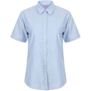 Henbury Women's Short Sleeve Classic Oxford Blouse