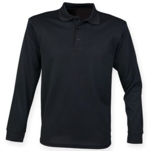 Henbury Long Sleeve Coolplus Polo Shirt