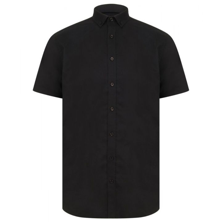 Henbury Modern Short Sleeve Oxford Shirt