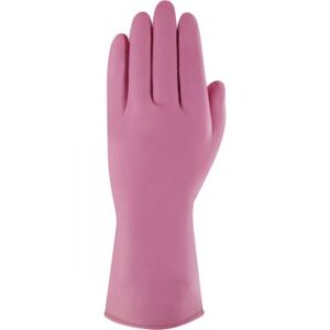 Ansell 87-085 Glove G12P Unsupported Rubber Length 300mm Pink