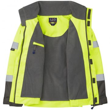 Leo Workwear Bickington Hi-Vis Superior Bomber Jacket - Image 3