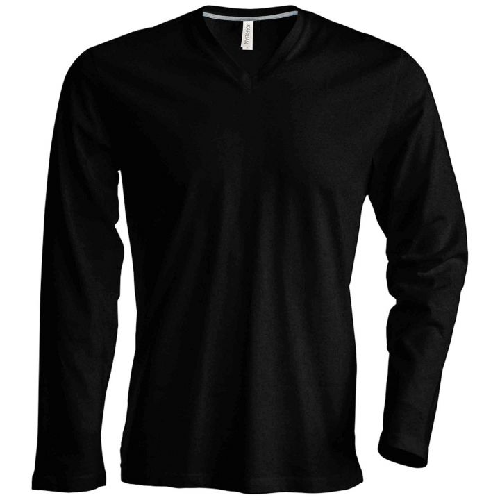Kariban Long Sleeve V-Neck T-Shirt