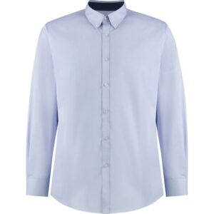 Kustom Kit Contrast Premium Oxford Shirt (Button Down Collar) Long Sleeve