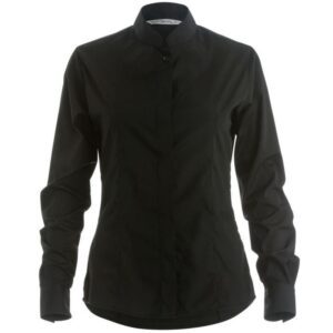 Kustom Kit Women's Mandarin Collar Fitted Shirt Long Sleeved