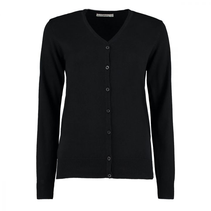 Kustom Kit Women's Arundel V-Neck Cardigan Long Sleeve
