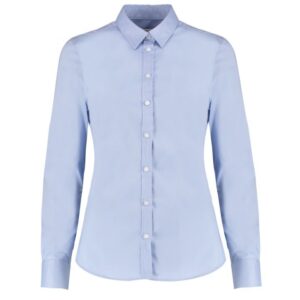 Kustom Kit Women's Stretch Oxford Long-Sleeved Blouse