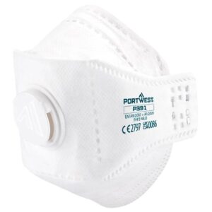 Portwest EAGLE FFP3 Valved Dolomite Fold Flat Respirator (Pack of 10)