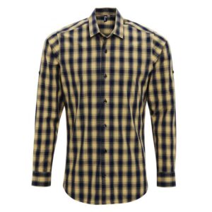 Premier Mulligan Check Men's Long Sleeve Cotton Shirt