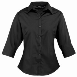 Premier Women's 3/4 Sleeve Poplin Blouse