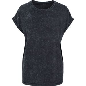 Build Your Brand Women's Acid Washed Extended Tee