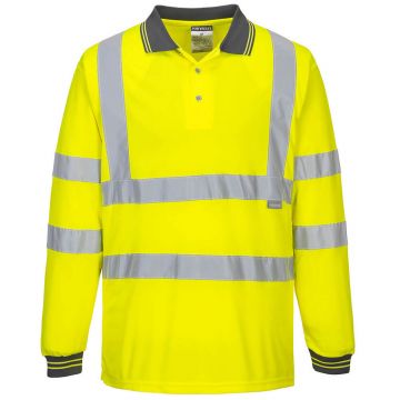 Portwest Hi Vis Long Sleeve Polo