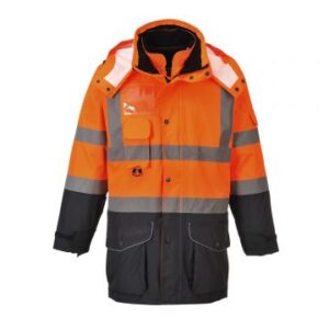 Portwest Hi-Vis 7-In-1 Contrast Traffic Jacket