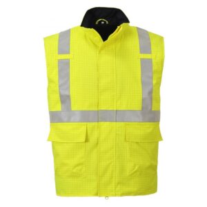 Portwest Bizflame Rain Hi-Vis Antistatic Flame Resistant Bodywarmer